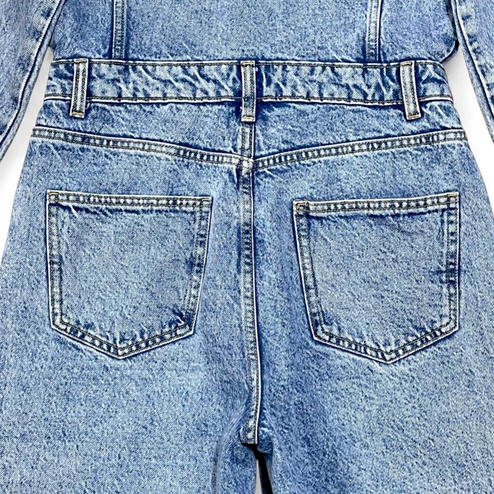 Zara Light Blue Denim Jumpsuit - Picture 10 of 12
